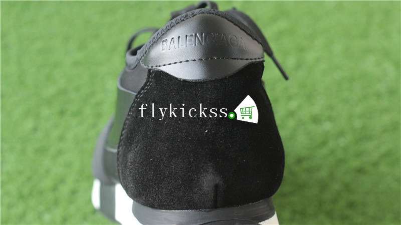 Balenciaga Race Runner Trainers Black White